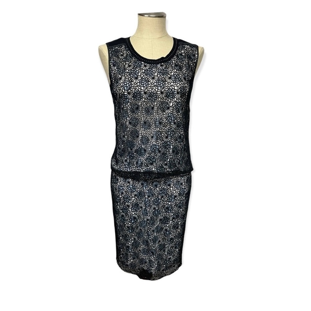 Marc Cain Black Lace Top and Skirt Set Size 6